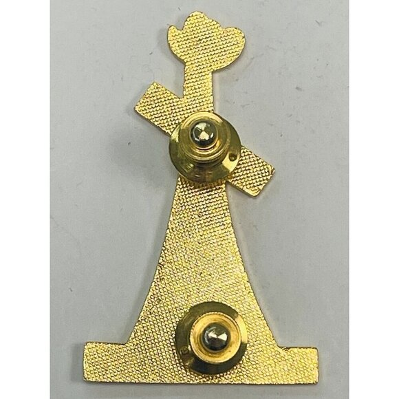 VTG 2" Goldtone Enamel Eiffel Tower Paris IV-B WIPO Convention 1979 PINBACK Pin - Picture 2 of 2